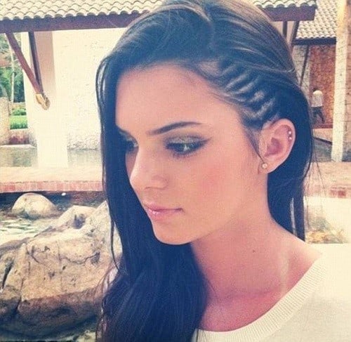 Kendall double helix earring and braid