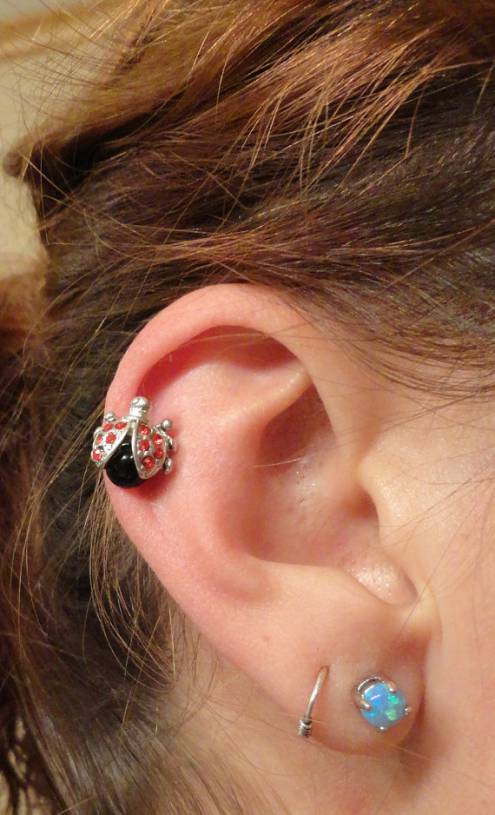 Ladybug Cartilage Earring 