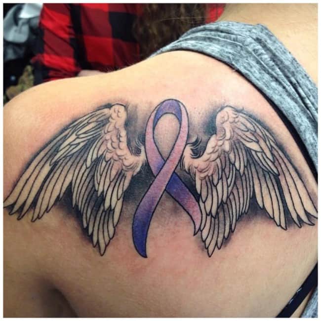 Small Cancer Ribbon Tattoos / 25 Meaningful Ribbon Tattoo Designs For Beautiful Women ... : I love it (with a purple ribbon, of course).