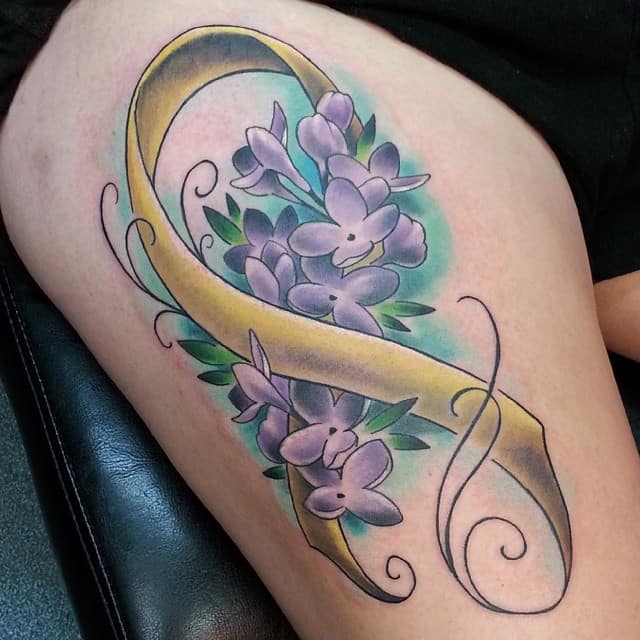 Butterfly Tattoo Cancer Ribbon - Tattoo Ideas and Designs | Tattoos.ai