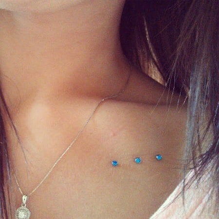 Chest Shoulder Piercing Three Dermal