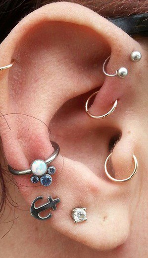 Circular Conch Piercing