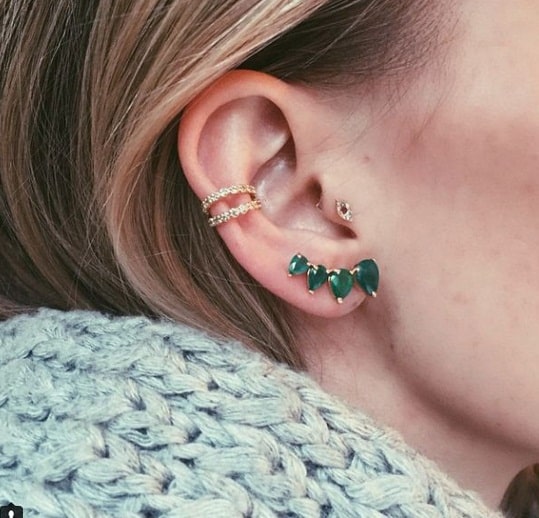 Double Circular Conch Piercing