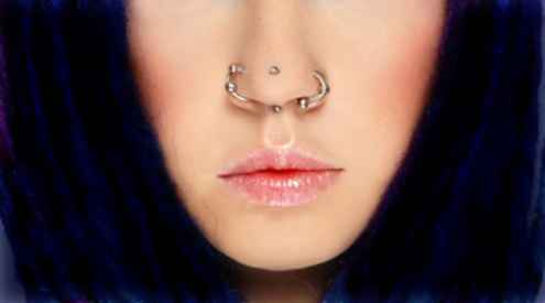 double nostril piercings
