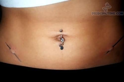 Hip Piercing With Needles