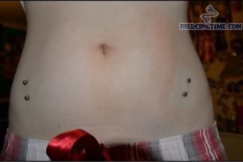 Hip Piercing With Surface Barbells