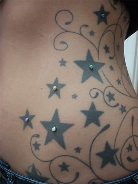 Micro Dermal Star Piercing