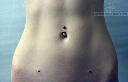 Navel Piercing And Hip Anchor Piercings