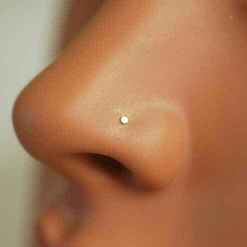 women nose piercings look