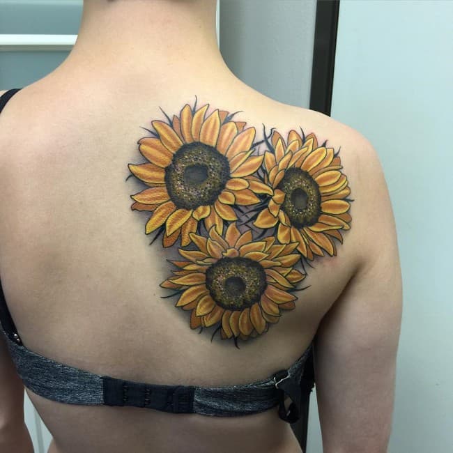 Sunflower tattoo by Sebastian Echeverria  Post 22118