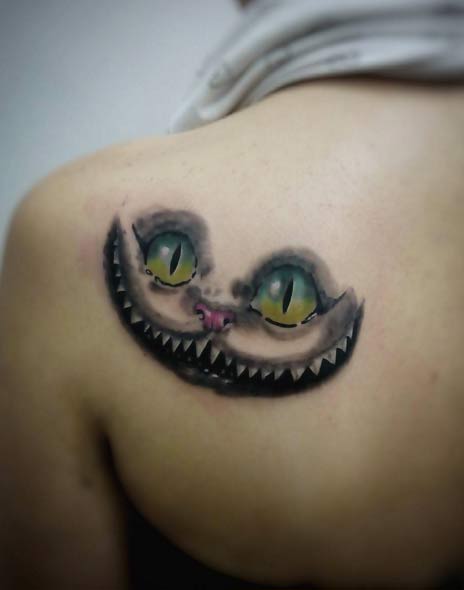 Cheshire Cat Tattoo by Jacobo Glez
