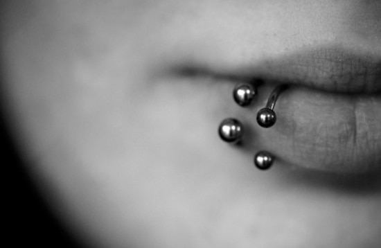 Spider Bite Piercing With Circular Barbells