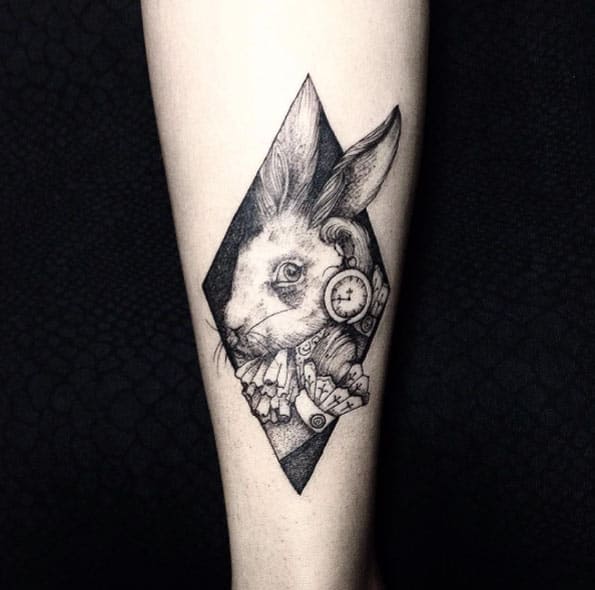 Alice In Wonderland Tattoo Design by Sandra Cunha