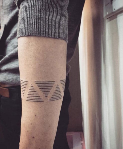 Linear Triangles by Miami Tattoo Co