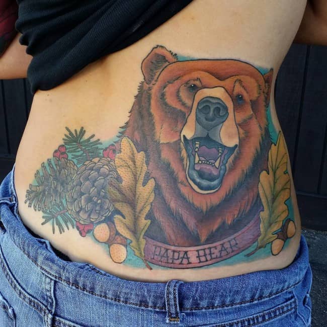 A Grizzly bear represents facing your Fear AsburyNJ Mike Alco Soul  Kraft Ink  rtattoos