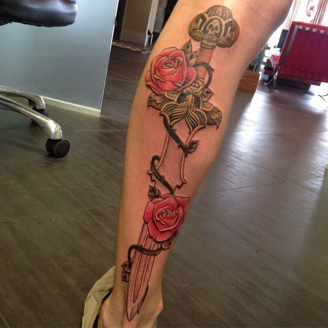 calf tattoos