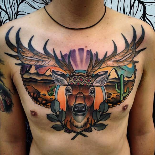 12 Stunning Tribal Deer Tattoos  Only Tribal