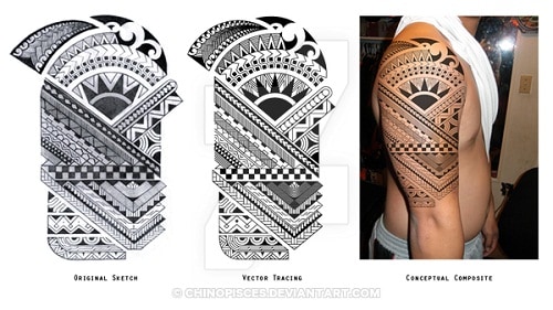 Tahitian Temporary Tattoo  Black Pearl Designs