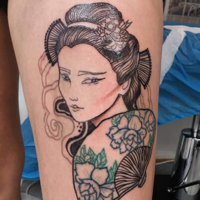 RenZink  Japanese geisha tattoo design   Facebook