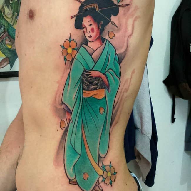 modern geisha tattoo