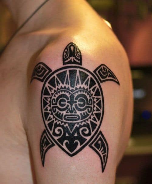 tribal turtle tattoo