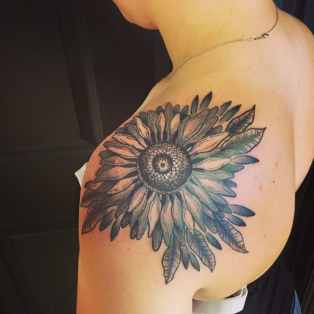 sunflower tattoo