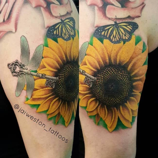 150 Vibrant Sunflower Tattoos And Meanings (July 2020)