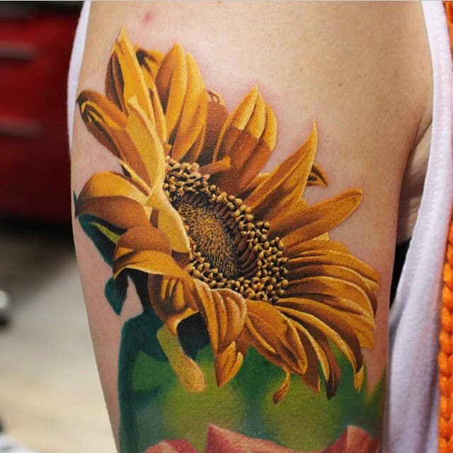 sunflower tattoo