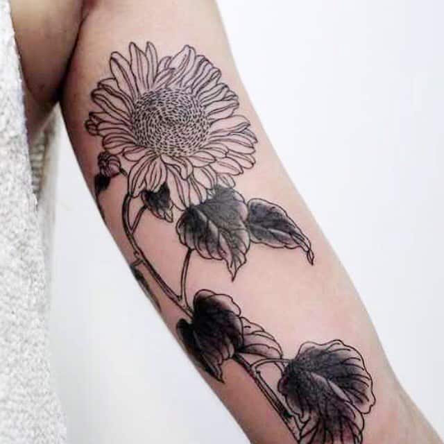 sunflower tattoo