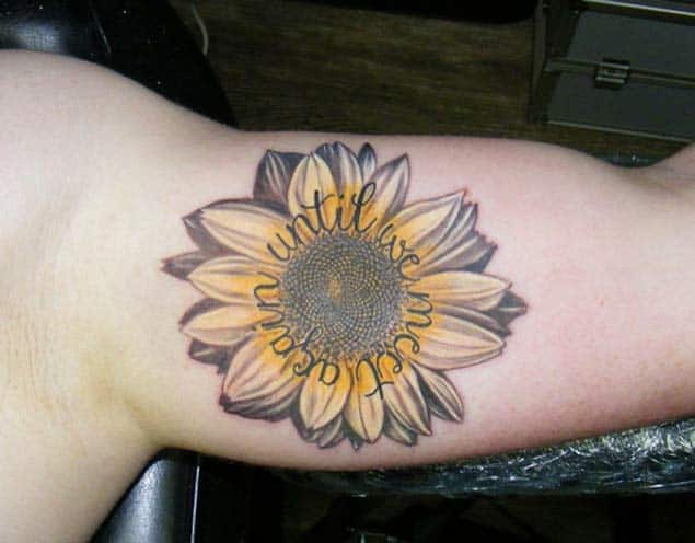 Sunflower Tattoo Design by Alexandr Cormacov