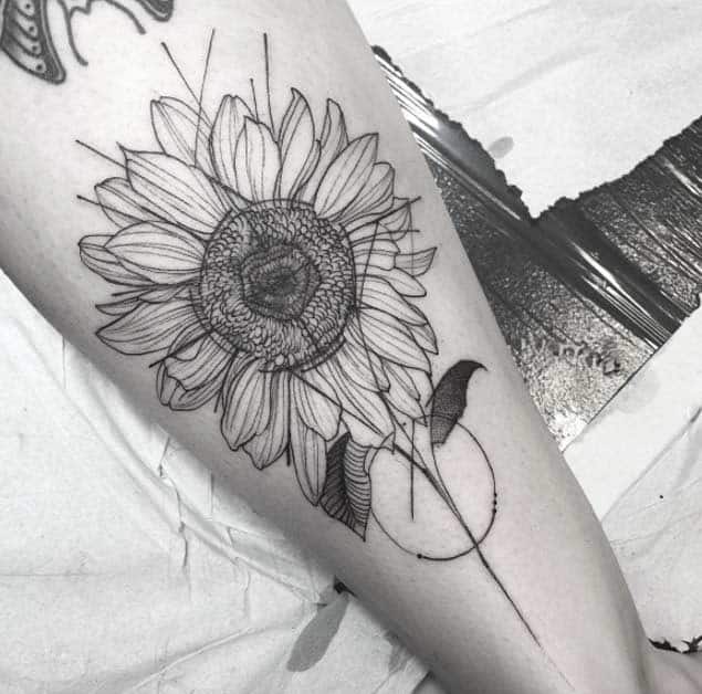 Kgbtattoo Sierning Austria  sunflower sketch tattoo  Facebook