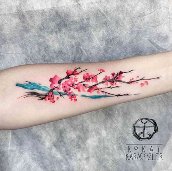 40 Prettiest Cherry Blossom Tattoo Design Ideas with Meaning