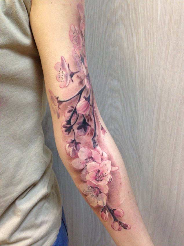 70 Beautiful Cherry Blossom Tattoo Designs  Meaning