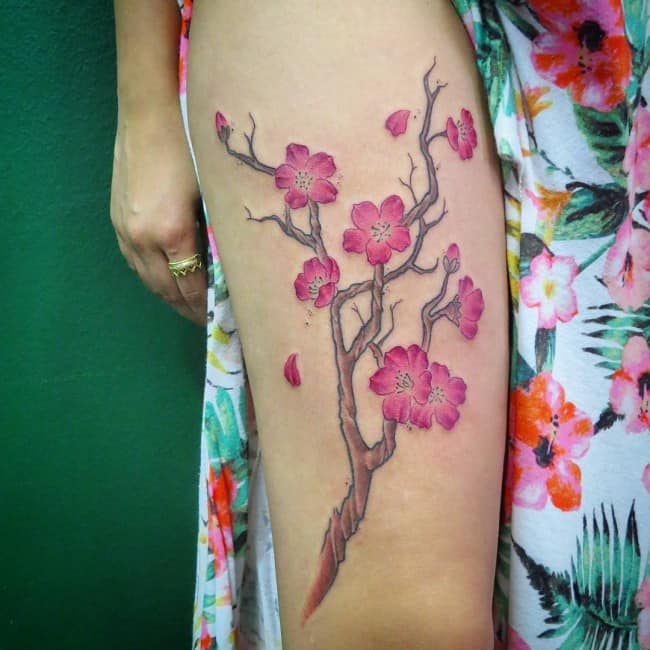 150 Cherry Blossom Tattoos & Meanings (Ultimate Guide 2022)