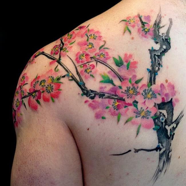 chinese cherry blossom tattoos