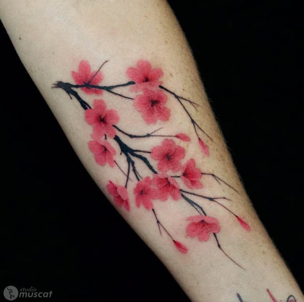 150 Cherry Blossom Tattoo Designs & Meanings