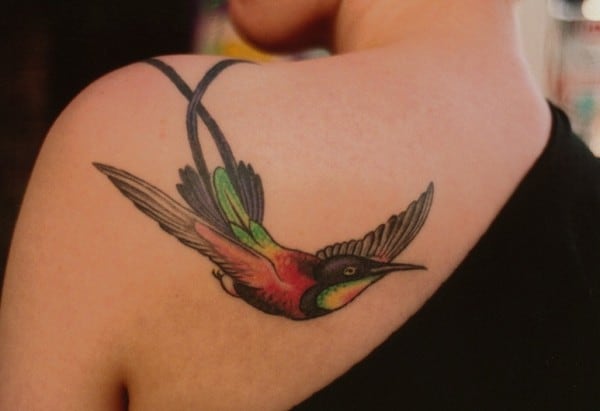 Cute Humming Bird Tattoo