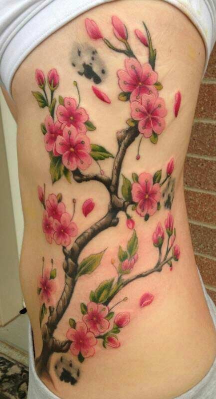 large cherry blossom tattoo