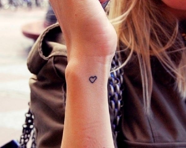 Small Heart Tattoo On Wrist