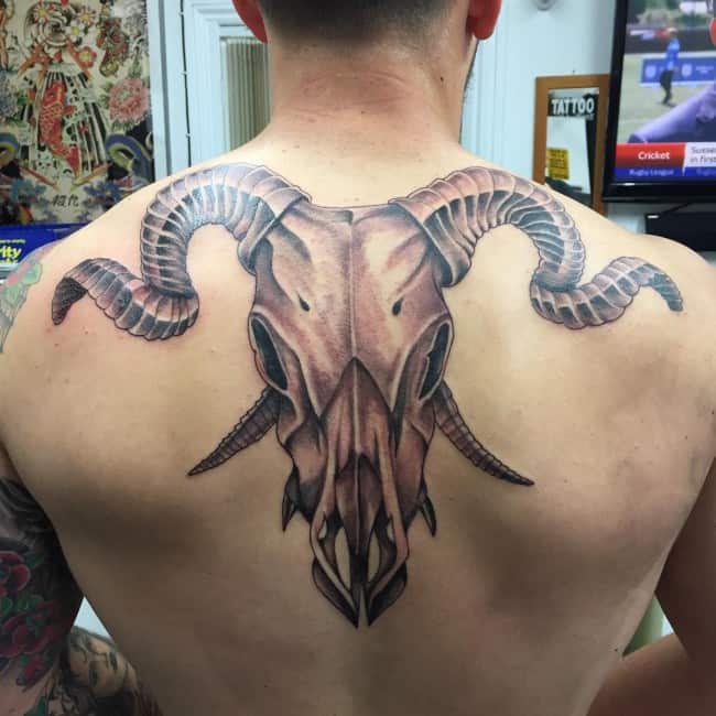 Bull Skull Mens Chest Piece