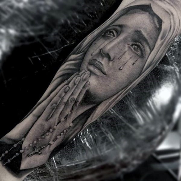 15 Virgin Mary Tattoos That Embody Grace Strength  Spiritual Connection   Psycho Tats