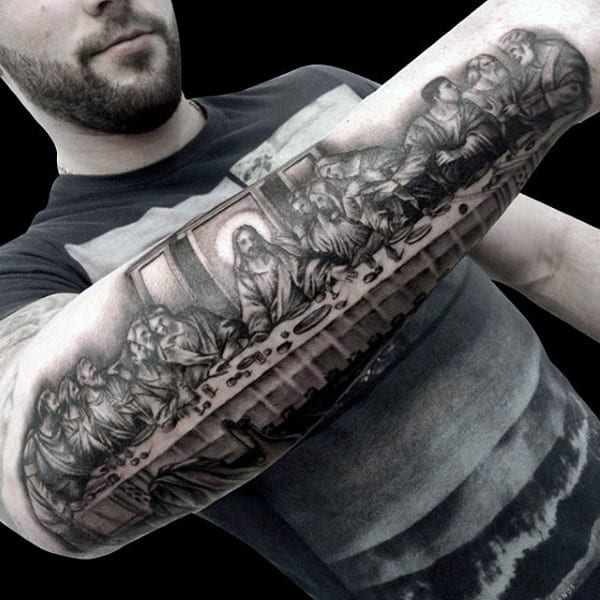 coolest-christian-tattoos-for-men-last-supper