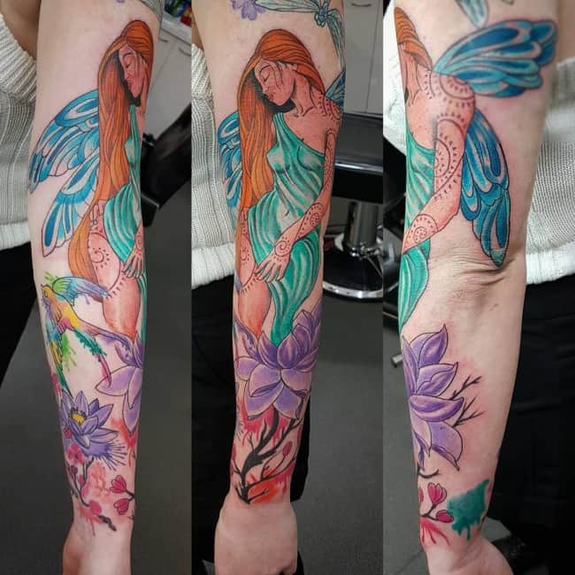 fairy sleeve tattoos