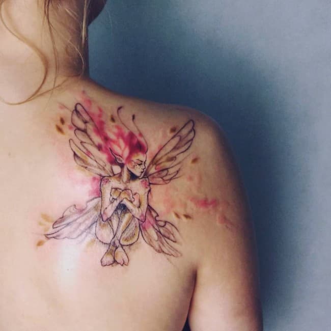 101 Charming Fairy Tattoos [2024 Inspiration Guide] | Fairy tattoo, Colour  tattoo for women, Fairy tattoo designs