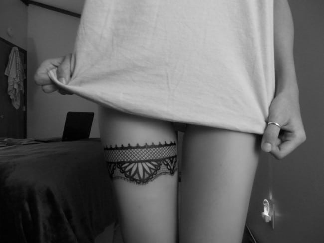 garter belt tattoo