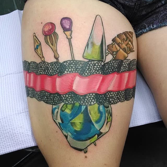 30 Garter Belt Tattoo Art Examples