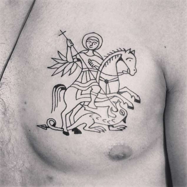 st-george-religioius-tattoo