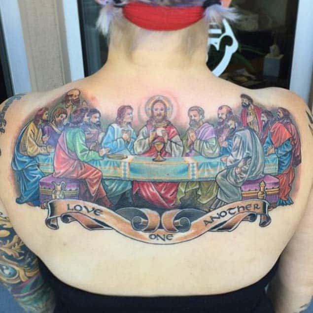 Joshua Levario on Instagram OLine therealdamienlewis      lastsupper lastsuppertattoo tattoo tattooideas religioustattoo  chesttattoo seahawks qbg dct