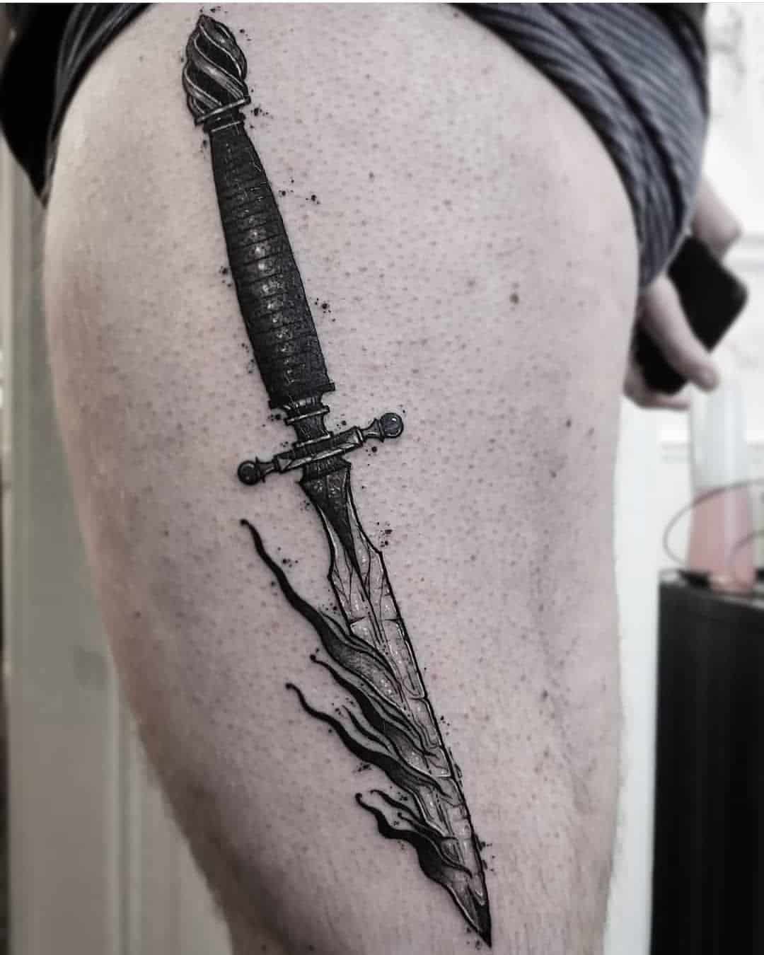 Fresh Hyena  Trench Knife by Matt at Everlasting Ink in NS  rtattoos