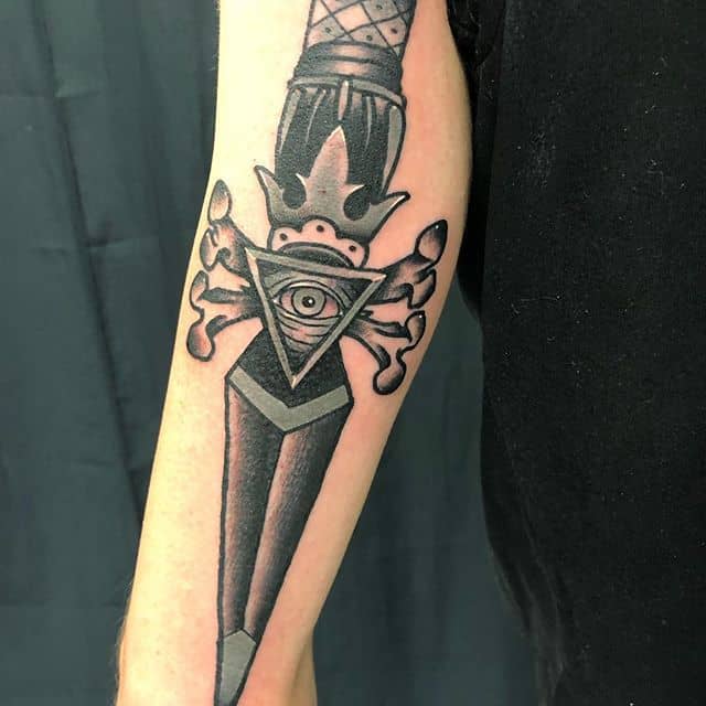 eye and dagger tattoo
